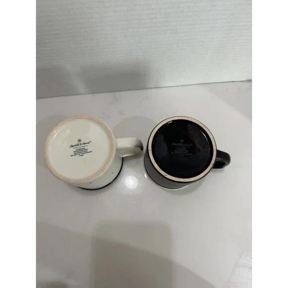 Hearth & Hand w/ Magnolia *MORNING BEAUTIFUL + HANDSOME* Mugs Set BLACK - Picture 4 of 4